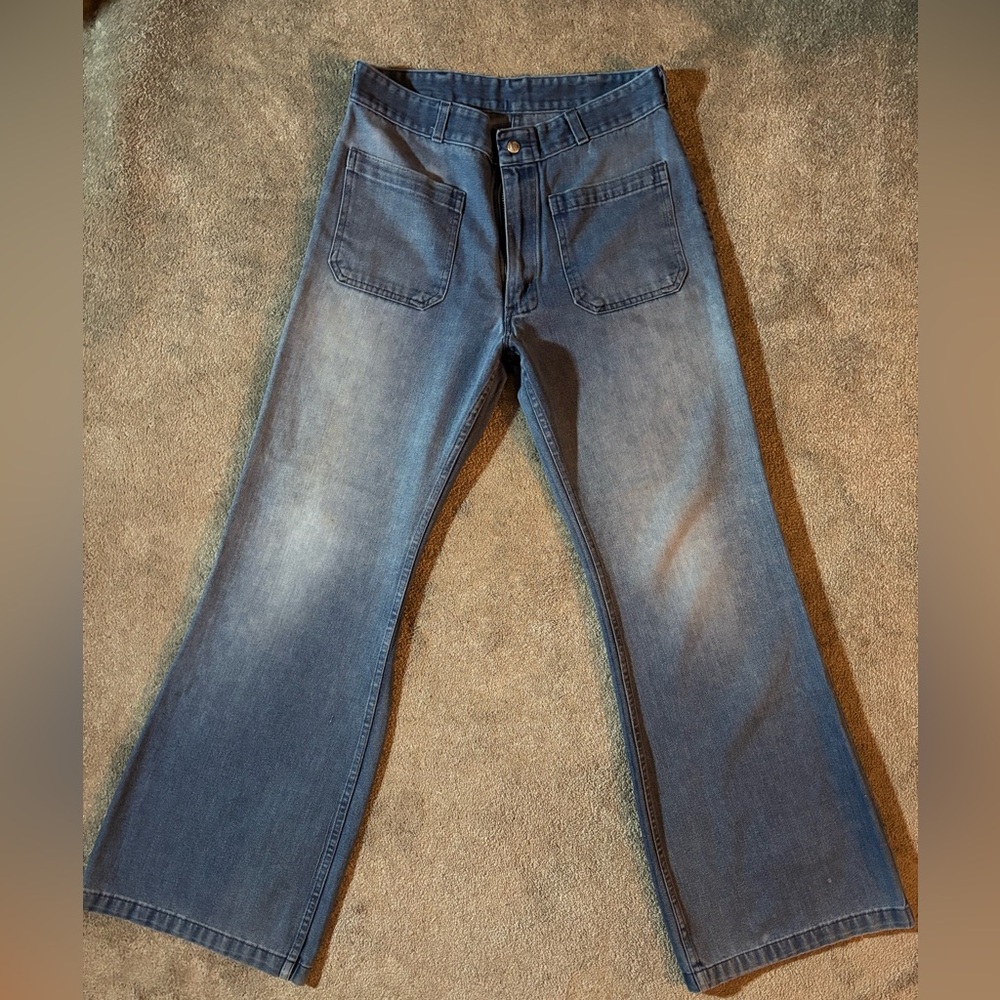 Vintage 1970’s Seafarer Dungaree Sailor Jeans Relaxed Fit. 32 Waist, 32 inseam